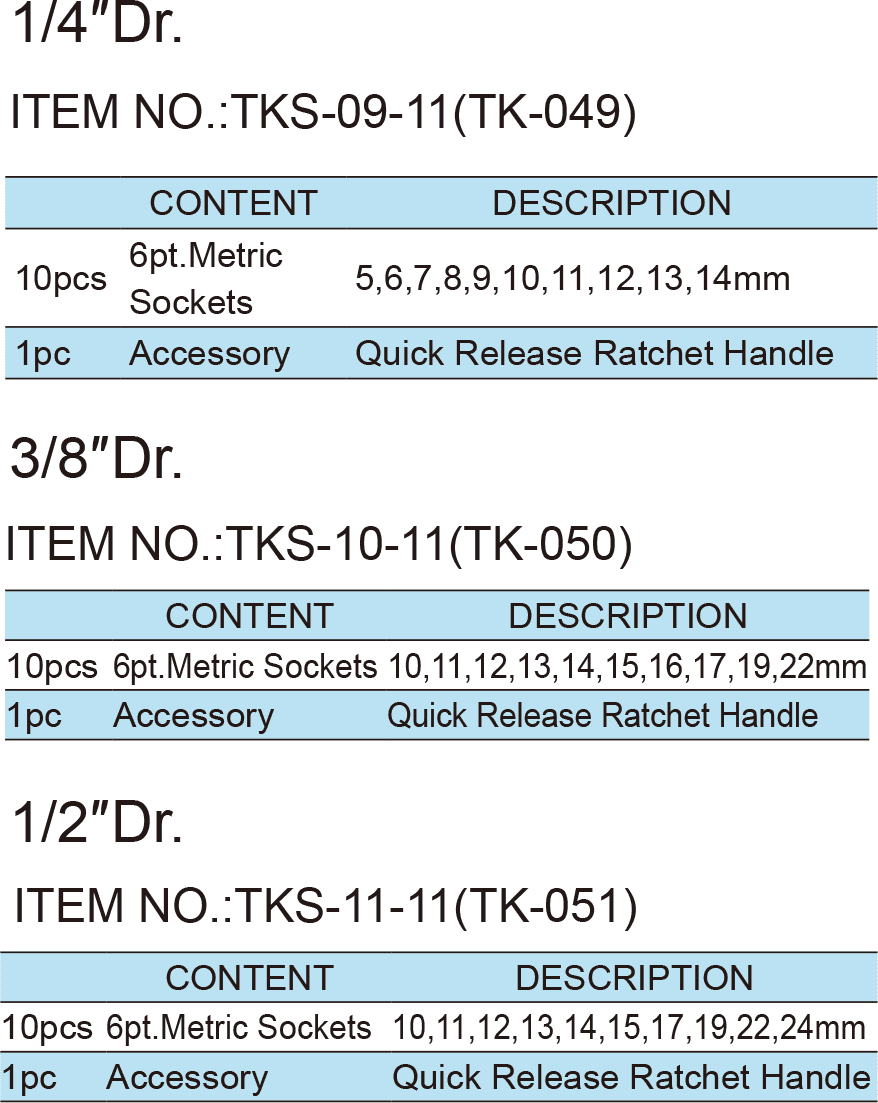 11PCS Socket Wrench Set(图1)