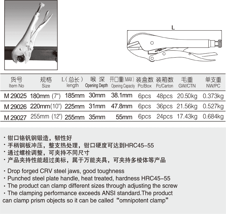 工业级直口大力钳(图1)