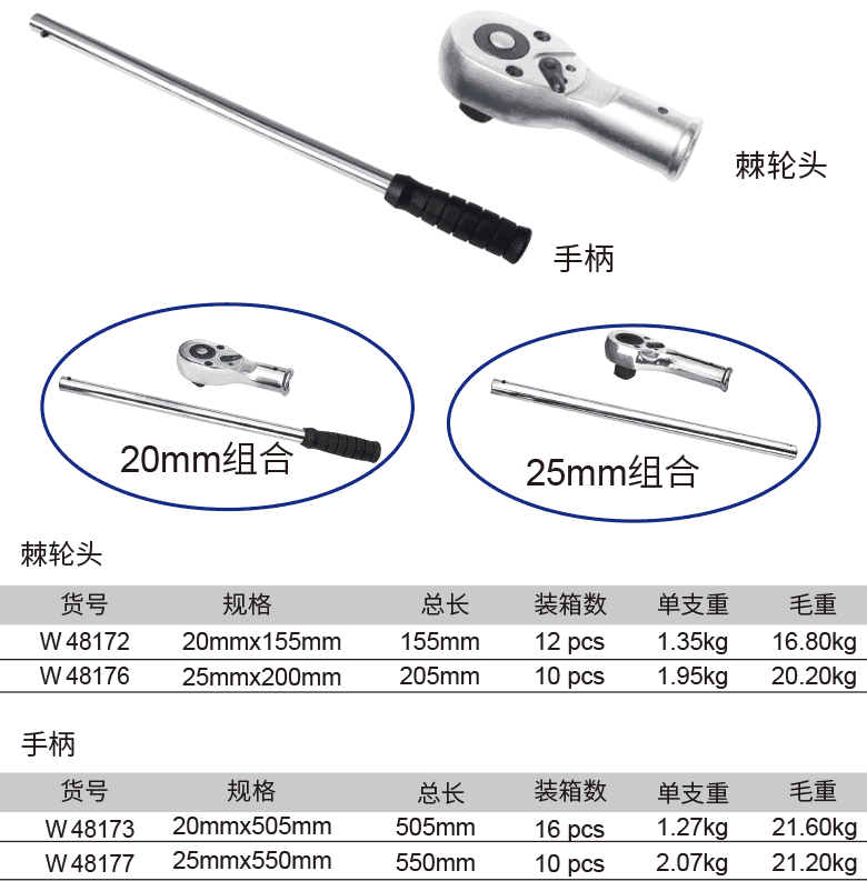 棘轮头/手柄(图1)