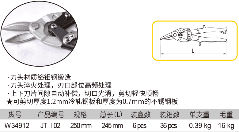 工业级右切航空剪(图1)